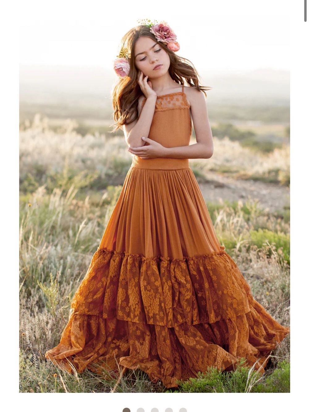 Girls Joyfolie Catrin dress in marigold size 7